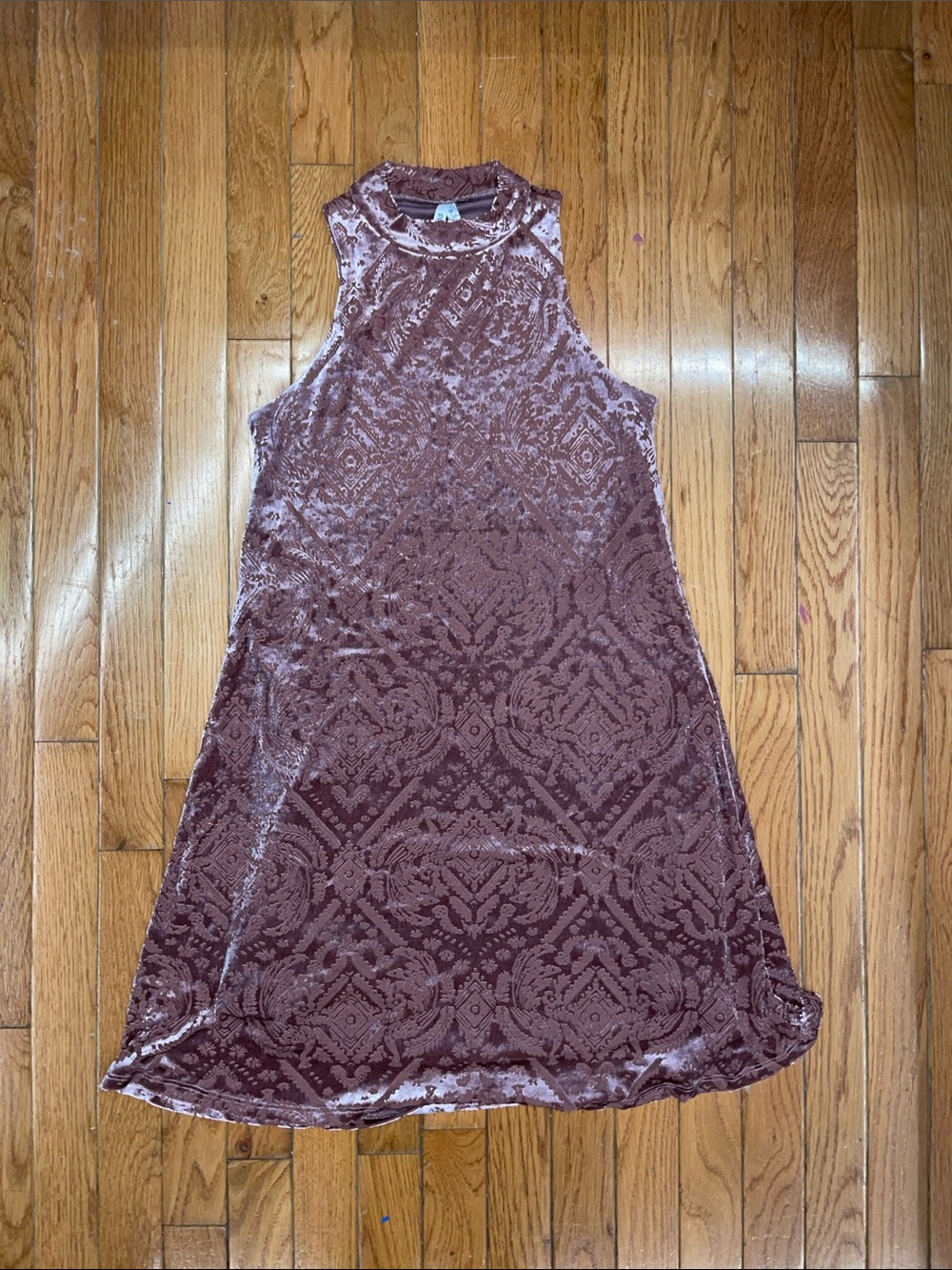 Mudd Sleeveless Burnout Velvet Dress